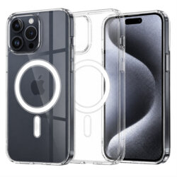 Husa iPhone 15 Pro Techsuit MagSafe, transparenta