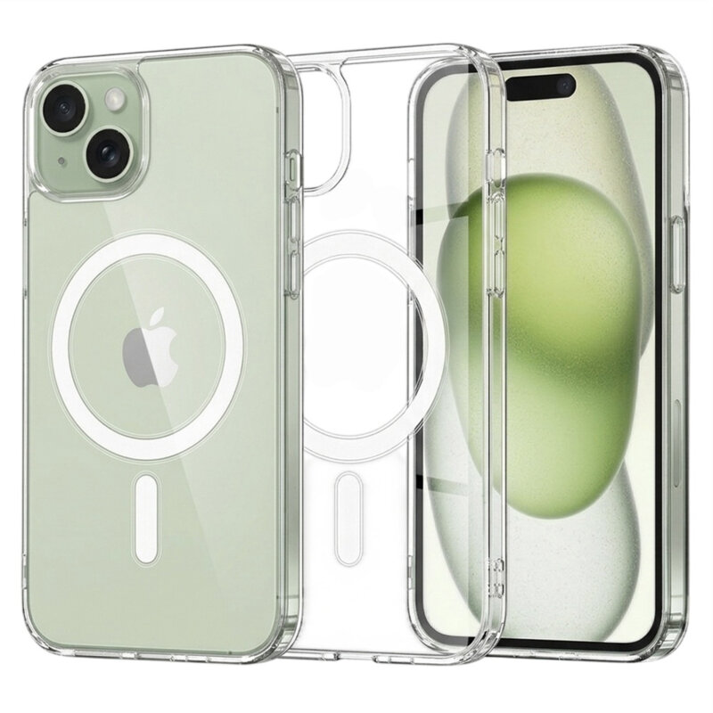 Husa iPhone 15 Plus Techsuit MagSafe, transparenta