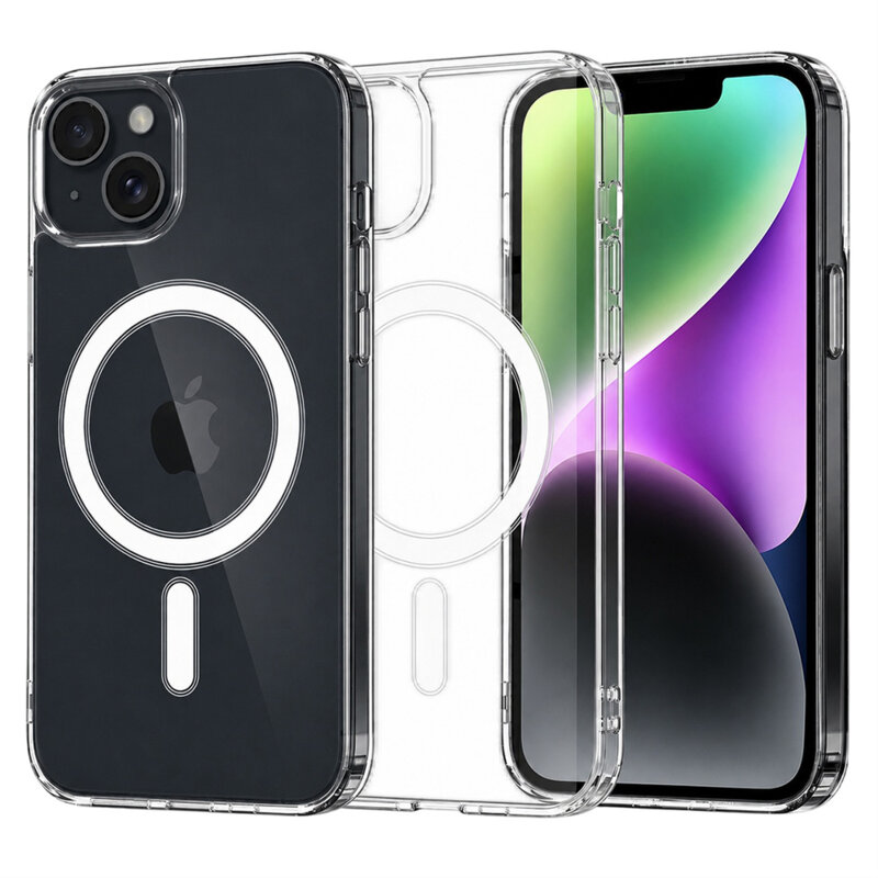 Husa iPhone 14 Techsuit MagSafe Pro, transparenta
