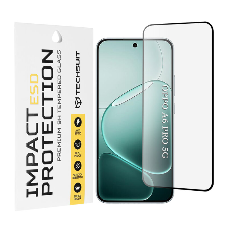 Folie sticla Oppo A6 Pro 5G Techsuit ESD Glass, negru