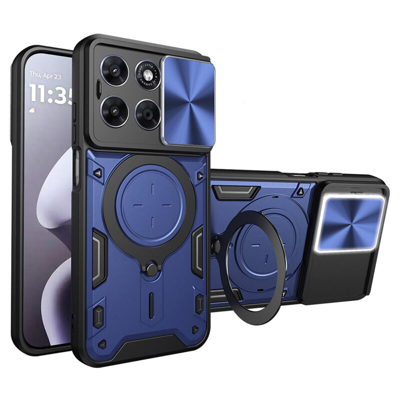 Husa Motorola Moto G67 Techsuit CamGuard Pro, albastru