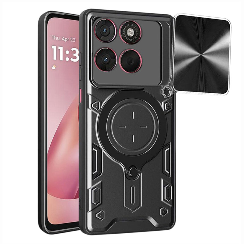 Husa Motorola Moto G67 Power Techsuit CamGuard Pro, negru