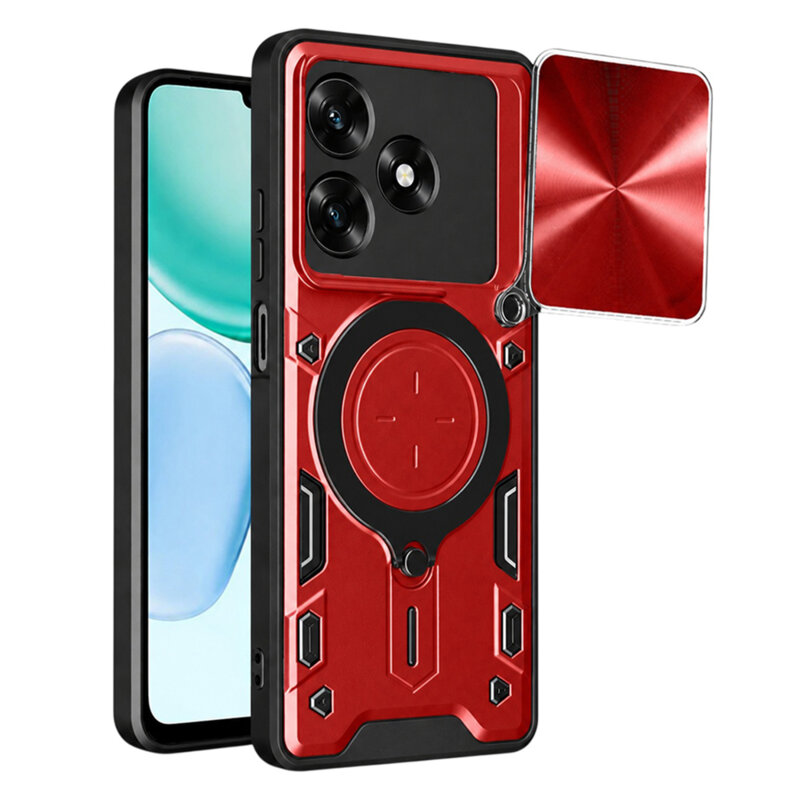 Husa Honor X5c Plus Techsuit CamGuard Pro, rosu