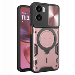 Husa Motorola Moto E15 Techsuit CamGuard Pro, roz auriu