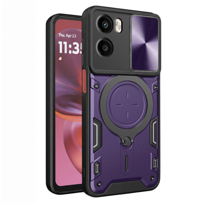 Husa Motorola Moto E15 Techsuit CamGuard Pro, mov