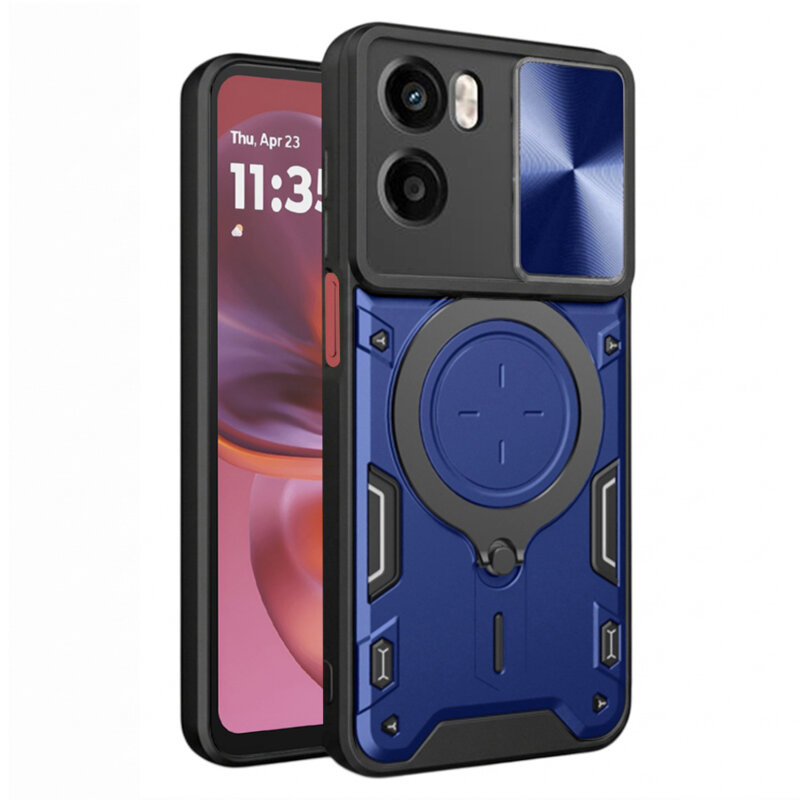 Husa Motorola Moto E15 Techsuit CamGuard Pro, albastru