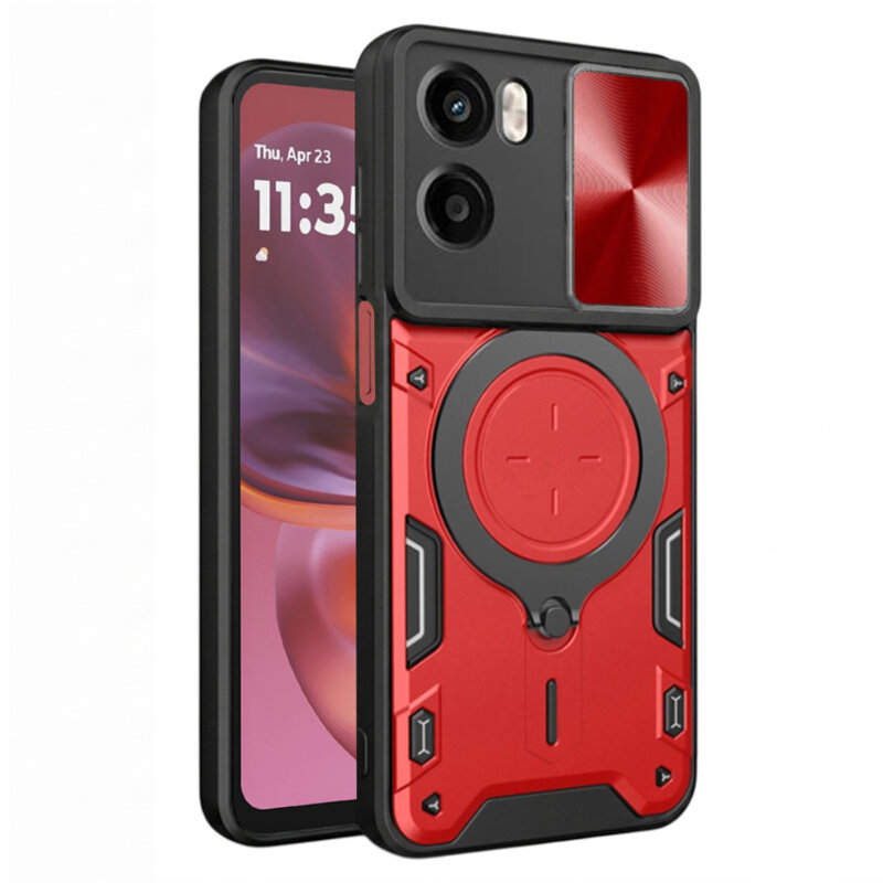 Husa Motorola Moto E15 Techsuit CamGuard Pro, rosu