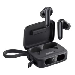 Casti wireless, power bank + adaptor iPhone Anker P41i MFI, negru