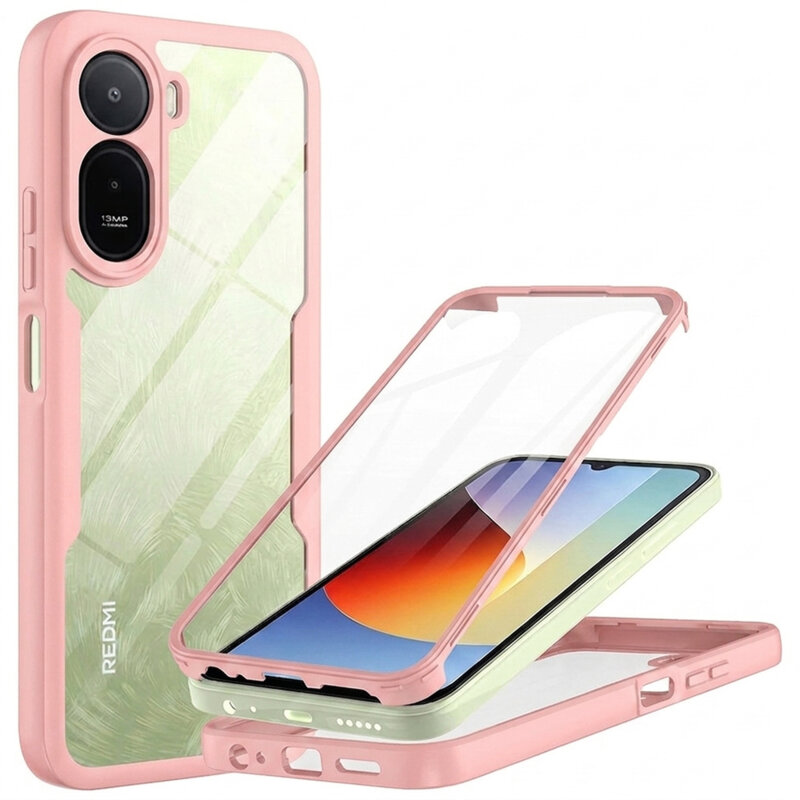 Husa 360° Xiaomi Redmi A7 Pro 4G Techsuit ColorVerse, roz