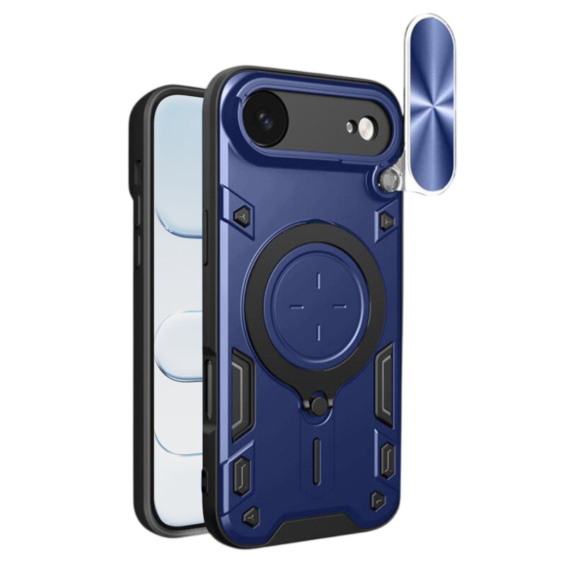 Husa iPhone 17 Air Techsuit CamGuard Pro, albastru