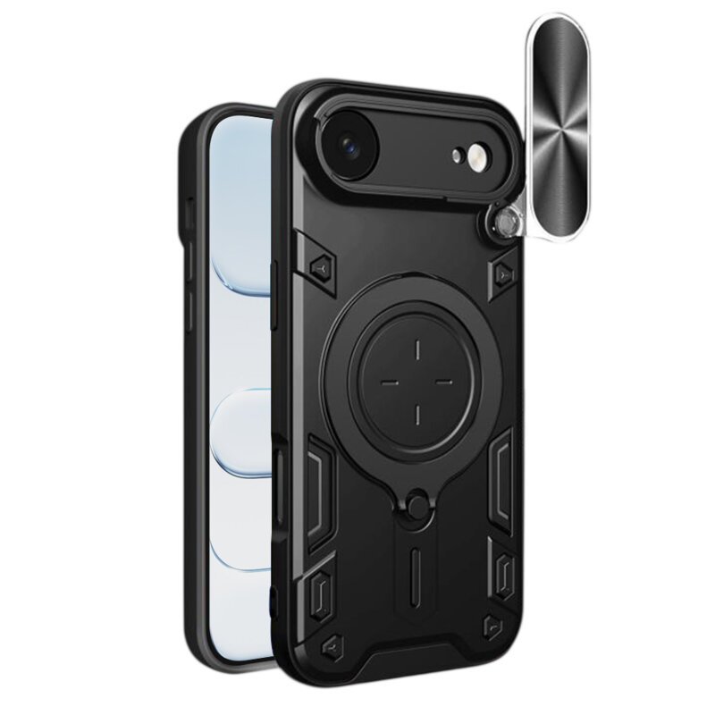 Husa iPhone 17 Air Techsuit CamGuard Pro, negru