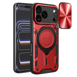Husa iPhone 17 Pro Techsuit CamGuard Pro, rosu