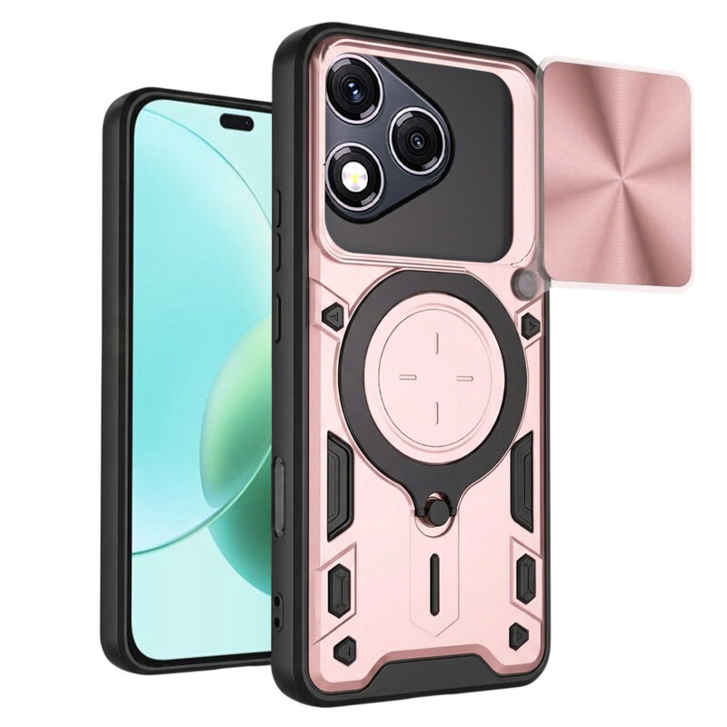 Husa Honor 400 Lite Techsuit CamGuard Pro, roz auriu