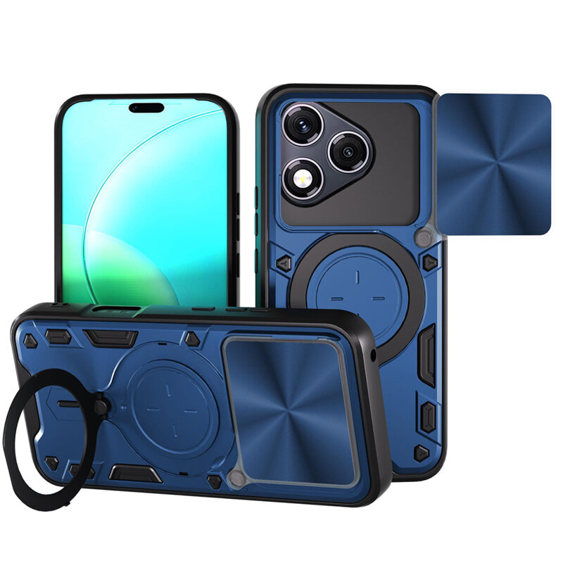 Husa Honor 400 Lite Techsuit CamGuard Pro, albastru