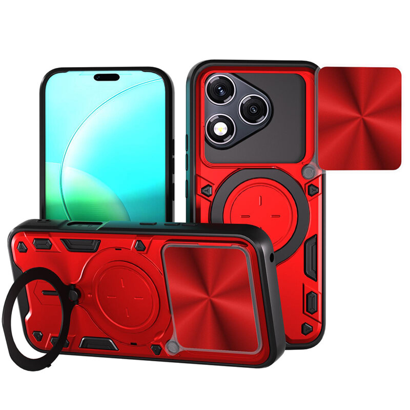 Husa Honor 400 Lite Techsuit CamGuard Pro, rosu