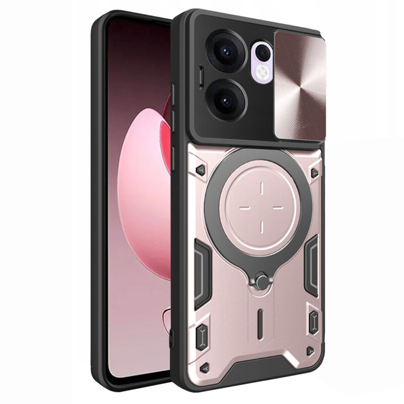 Husa Oppo Reno13 F 4G Techsuit CamGuard Pro, roz auriu