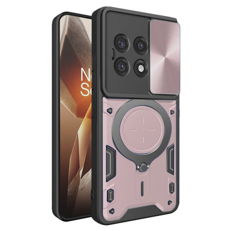 Husa OnePlus 13R Techsuit CamGuard Pro, roz auriu