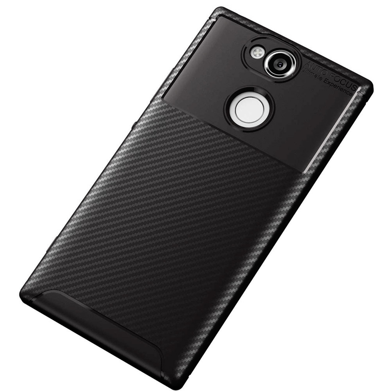 Husa Sony Xperia XA2 Plus Mobster Carbon Skin Negru