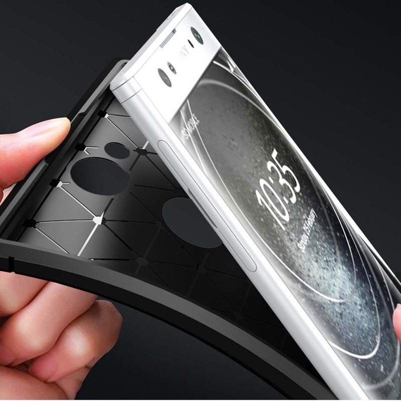 Husa Sony Xperia XA2 Plus Mobster Carbon Skin Negru