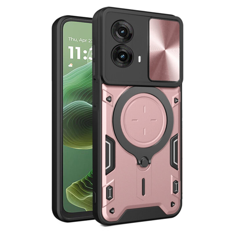 Husa Motorola Moto G35 Techsuit CamGuard Pro, roz auriu