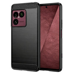 Husa Sony Xperia 1 VIII Techsuit Carbon Silicone, negru