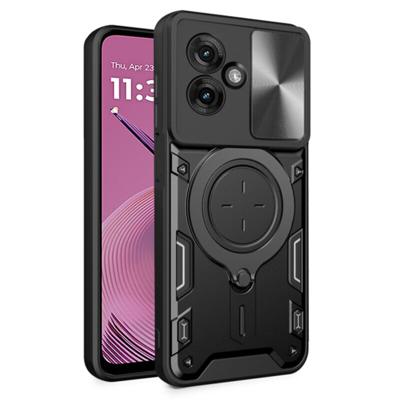 Husa Motorola Moto G55 Techsuit CamGuard Pro, negru