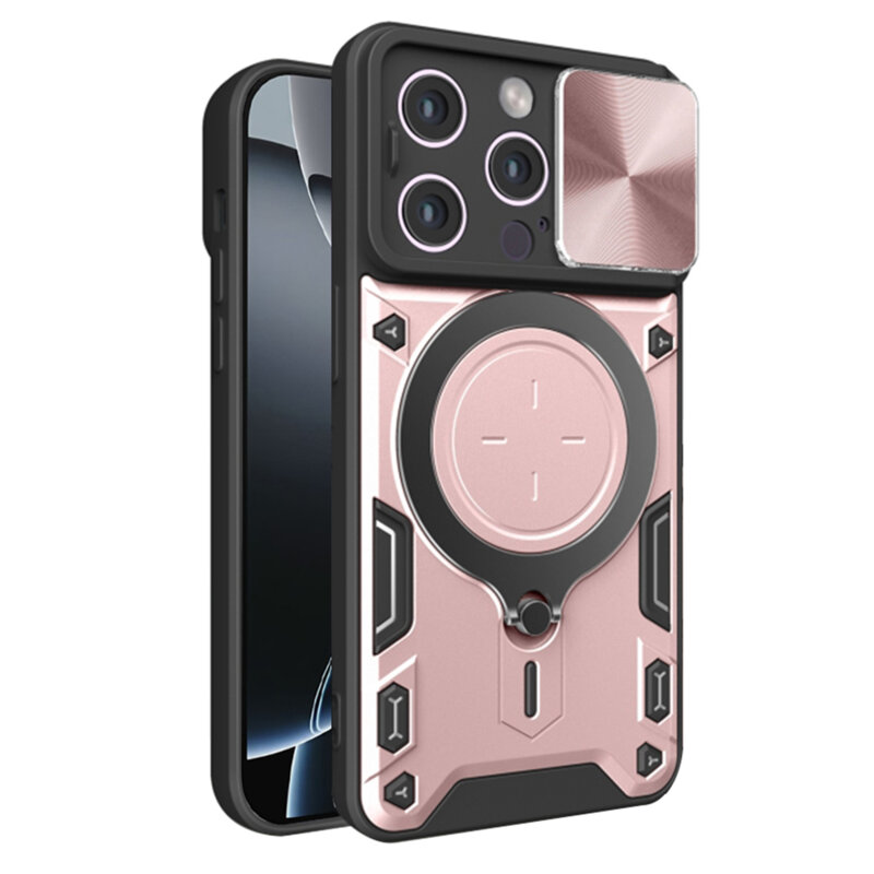 Husa iPhone 16 Pro Techsuit CamGuard Pro, roz auriu