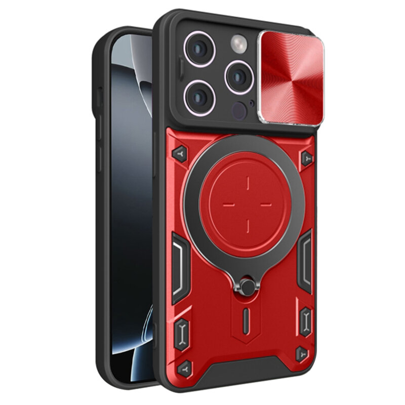 Husa iPhone 16 Pro Techsuit CamGuard Pro, rosu