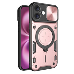 Husa iPhone 16 Plus Techsuit CamGuard Pro, roz auriu