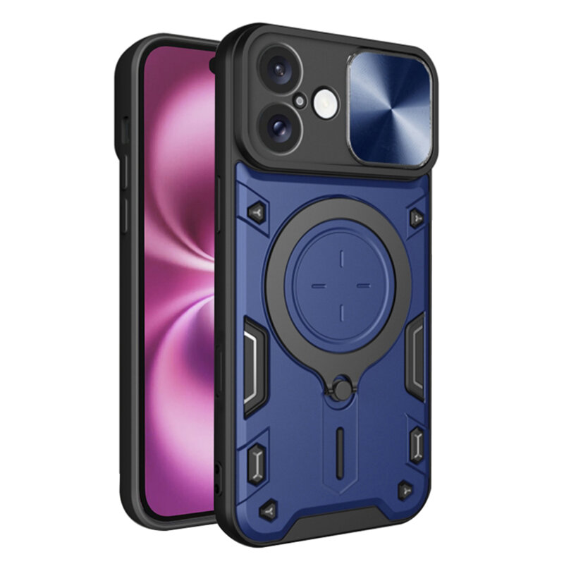 Husa iPhone 16 Plus Techsuit CamGuard Pro, albastru