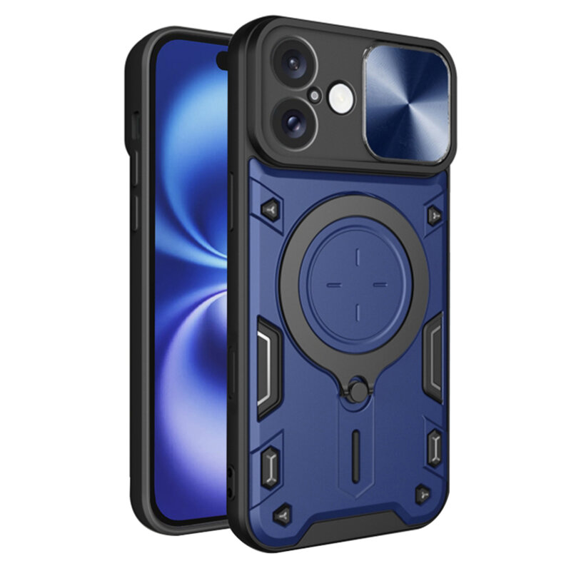 Husa iPhone 16 Techsuit CamGuard Pro, albastru