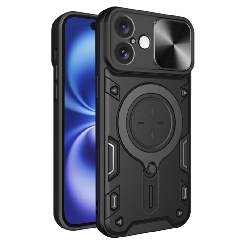 Husa iPhone 16 Techsuit CamGuard Pro, negru