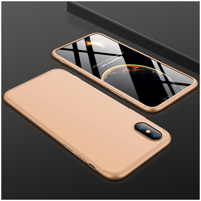 Husa iPhone XS Max GKK 360 Full Cover Auriu