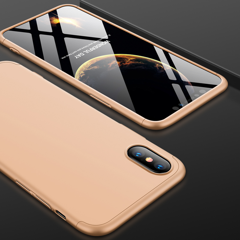 Husa iPhone XS Max GKK 360 Full Cover Auriu