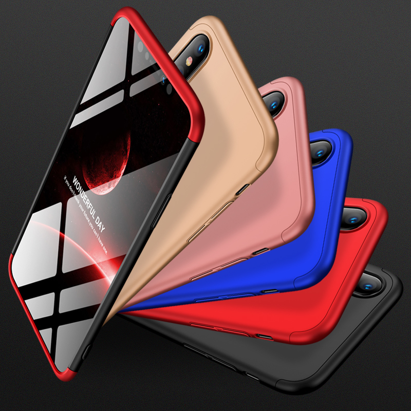 Husa iPhone XS Max GKK 360 Full Cover Auriu