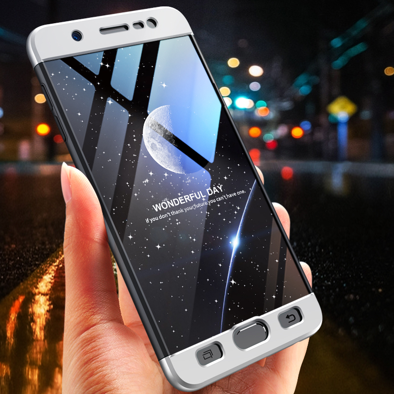 Husa Samsung Galaxy J7 Max GKK 360 Full Cover Negru-Argintiu