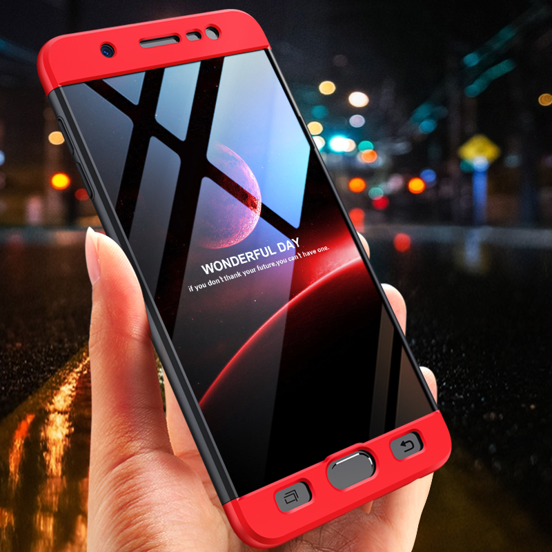 Husa Samsung Galaxy J7 Max GKK 360 Full Cover Negru-Rosu