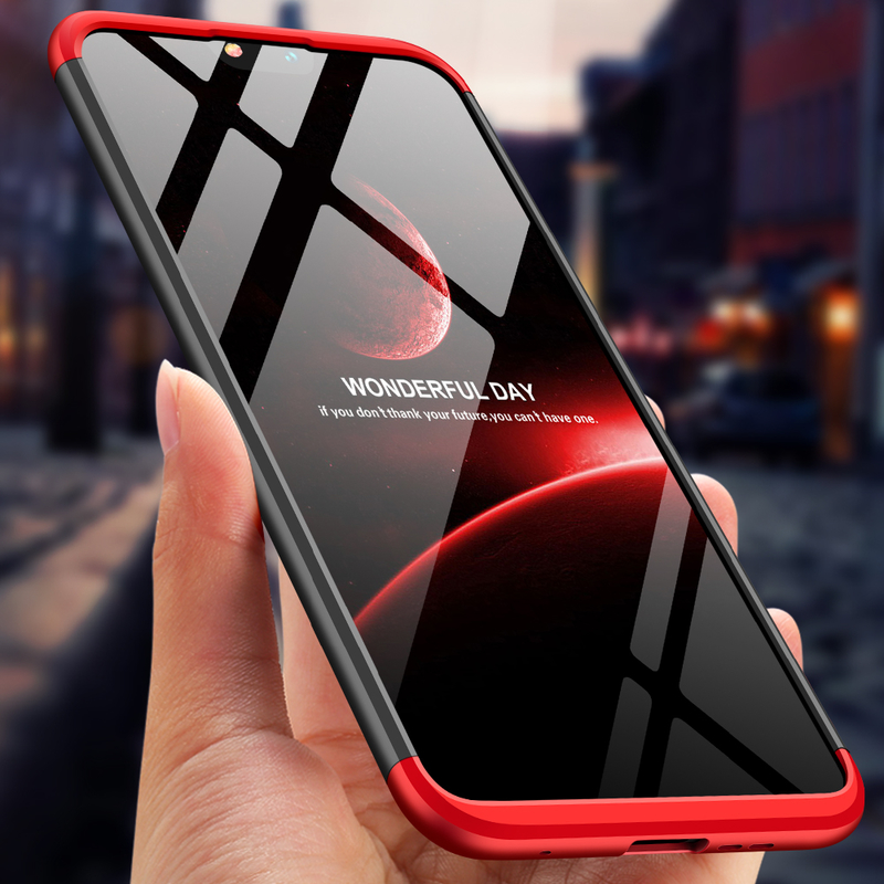 Husa Nokia 6.1 Plus GKK 360 Full Cover Negru-Rosu