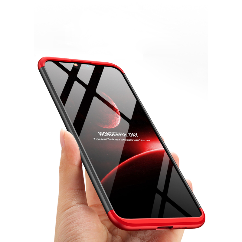 Husa Nokia 6.1 Plus GKK 360 Full Cover Negru-Rosu