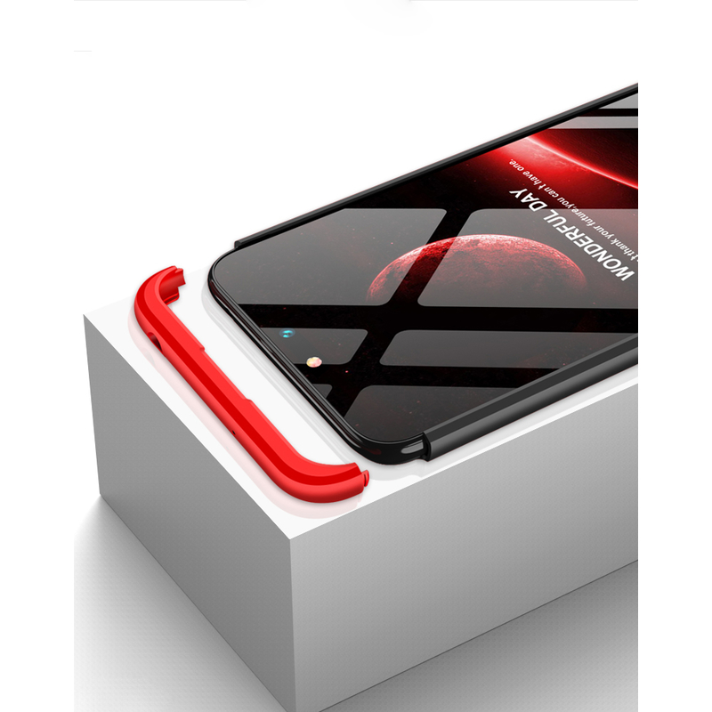 Husa Nokia 6.1 Plus GKK 360 Full Cover Negru-Rosu