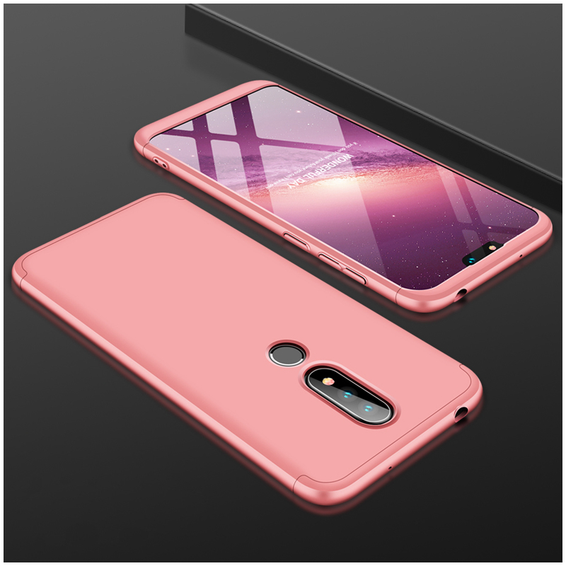 Husa Nokia X6 2018 GKK 360 Full Cover Roz