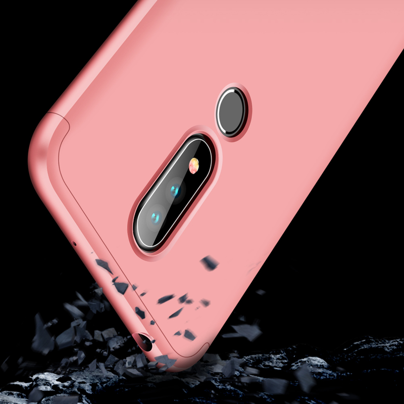 Husa Nokia X6 2018 GKK 360 Full Cover Roz