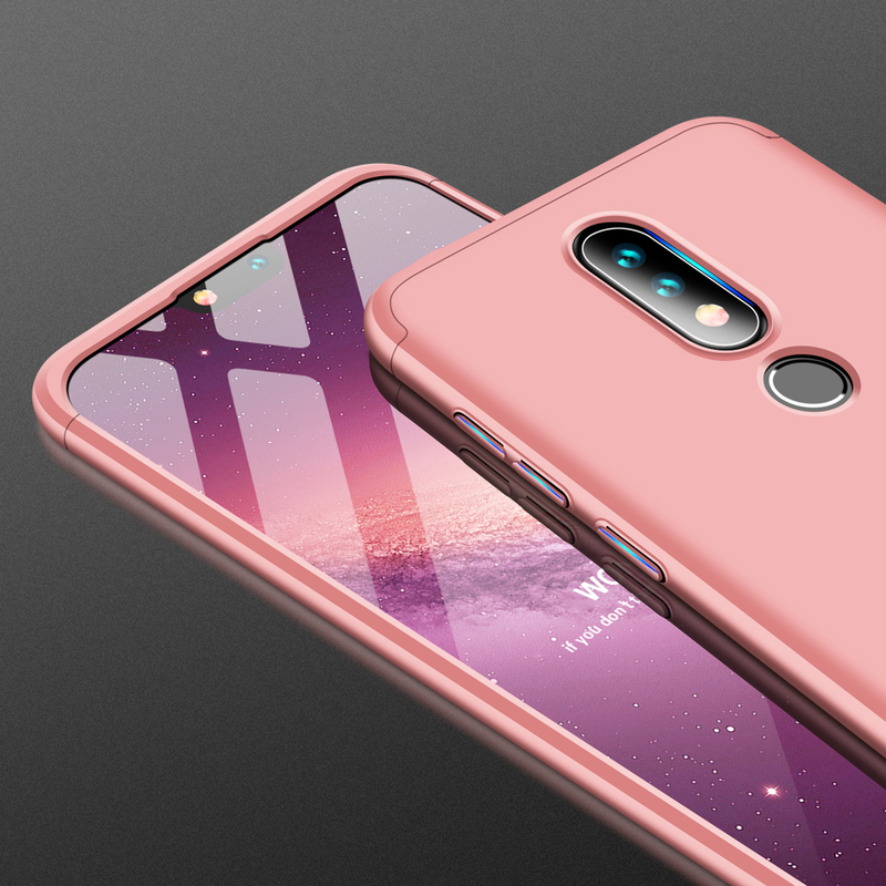 Husa Nokia X6 2018 GKK 360 Full Cover Roz