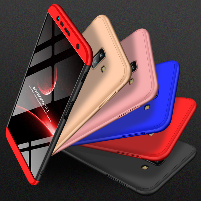 Husa Samsung Galaxy J6 Plus GKK 360 Full Cover Negru-Rosu