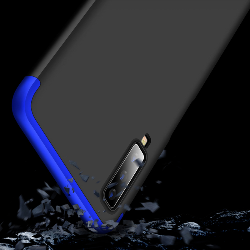 Husa Samsung Galaxy A7 2018 GKK 360 Full Cover Negru-Albastru