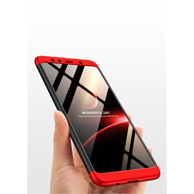 Husa Samsung Galaxy A7 2018 GKK 360 Full Cover Negru-Rosu