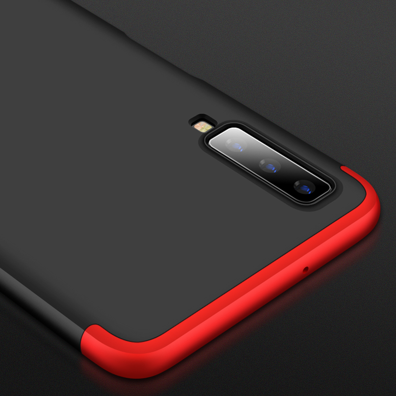 Husa Samsung Galaxy A7 2018 GKK 360 Full Cover Negru-Rosu