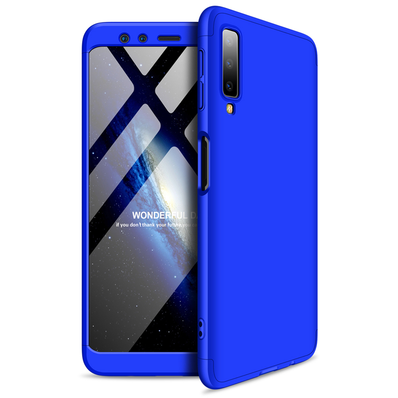 Husa Samsung Galaxy A7 2018 GKK 360 Full Cover Albastru