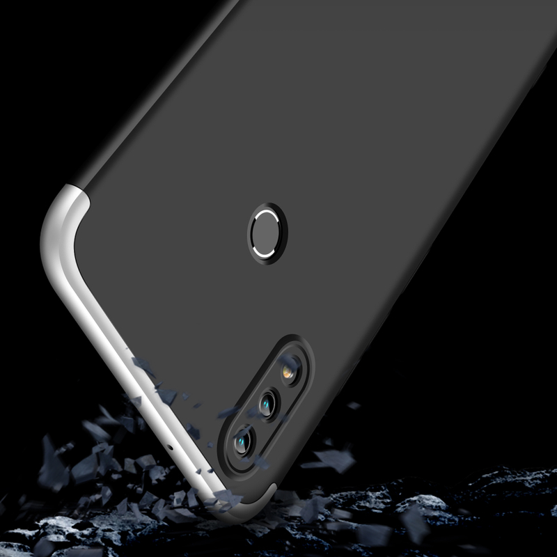 Husa Huawei Honor 8X Max GKK 360 Full Cover Negru-Argintiu