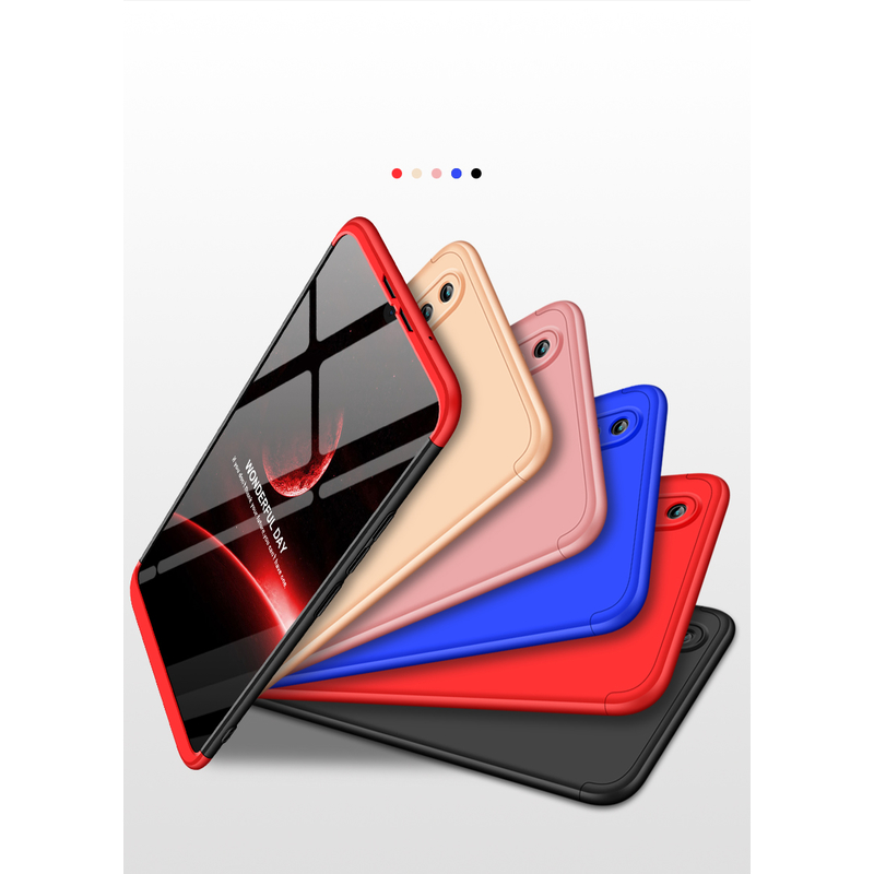 Husa Huawei Honor 8X Max GKK 360 Full Cover Negru-Albastru